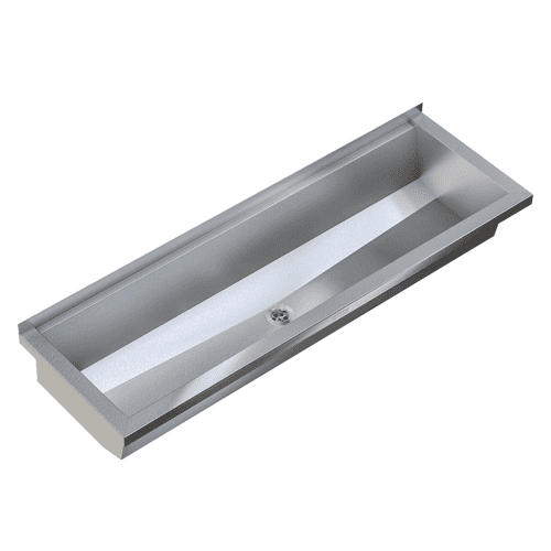 KWC Planox stainless steel wash trough, without tap ledge
