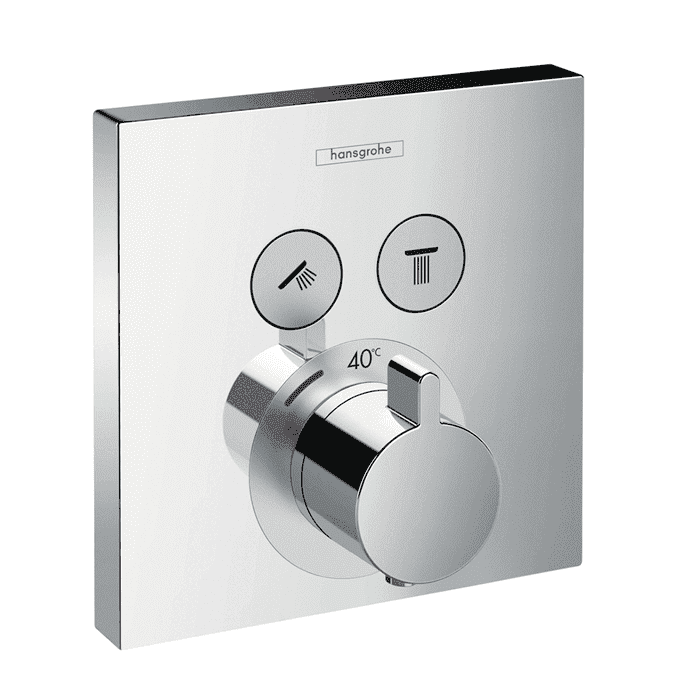 Hansgrohe ShowerSelect thermostat for concealed installation with 2 outlets