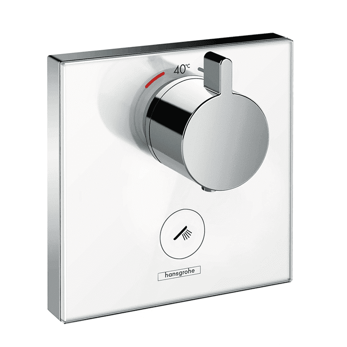 Hansgrohe ShowerSelect Glass thermostat for concealed installation with valve