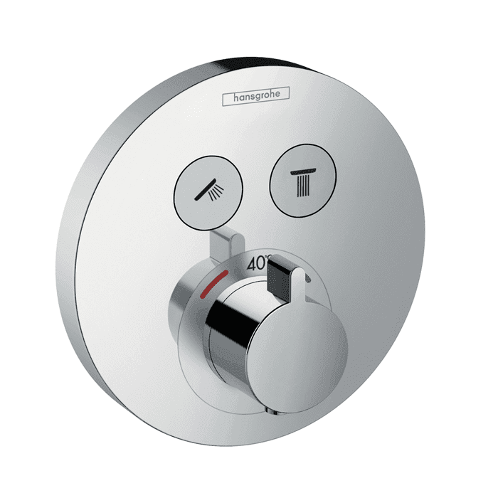 Hansgrohe ShowerSelect S thermostat for concealed installation with 2 outlets