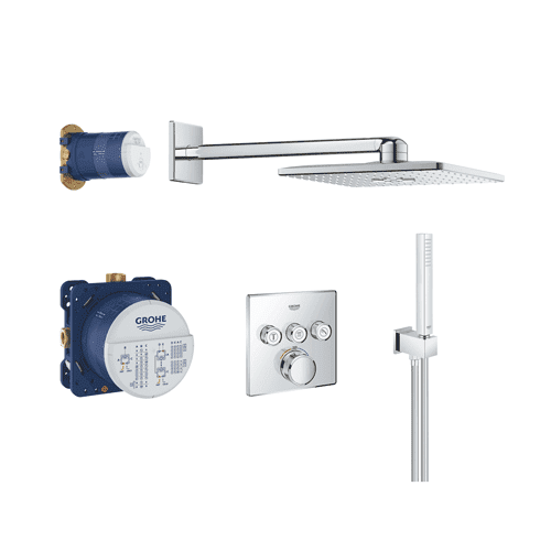 GROHE Grohtherm SmartControl comfort kit Euphoria with Cube Stick hand shower
