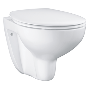 GROHE Bau wall-hung toilet rimless + soft close seat with cover, white