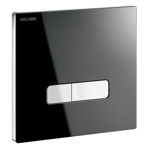 Delabie Tempoflux 3 control panel, black glass