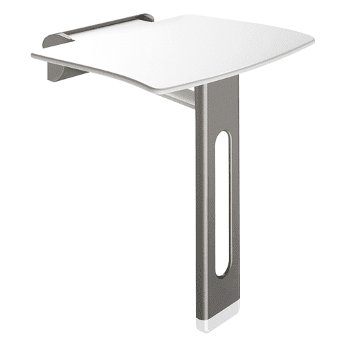 Delabie Be-Line folding shower seat with base