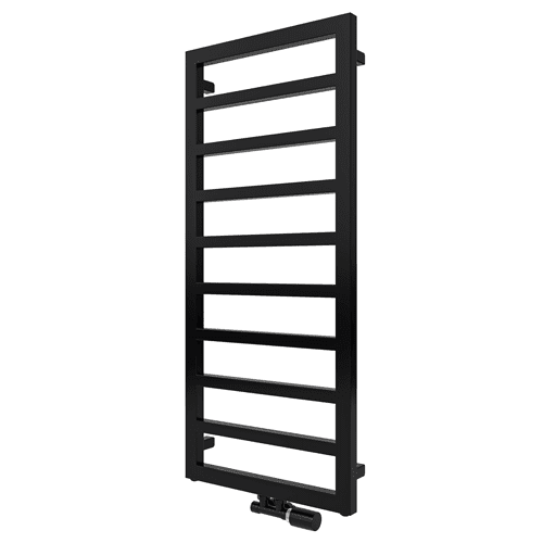 Radson Squara bathroom radiator, jet black