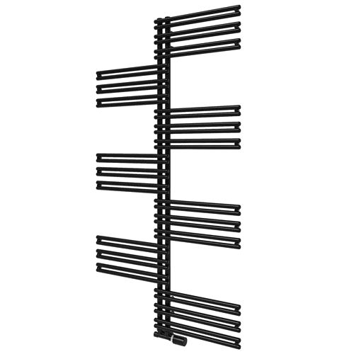 Radson Twist bathroom radiator, jet black