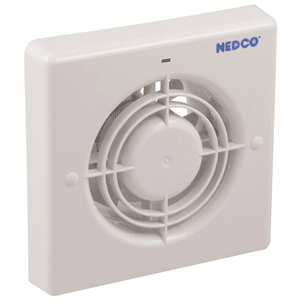 Nedco bathroom/toilet fan with humidity sensor, 100 mm