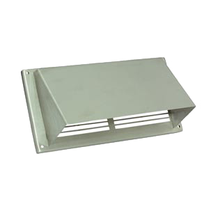 Stainless steel external grille, angled cover