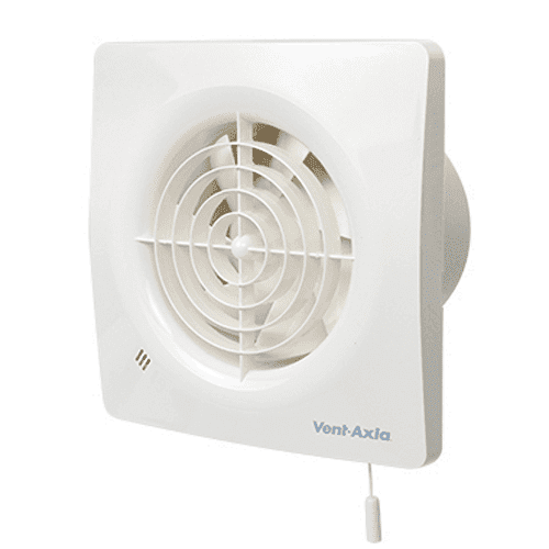 Vent-Axia 100HT badkamerventilator, met vochtsensor en (trekkoord), 811075 | Groothandel Van Walraven