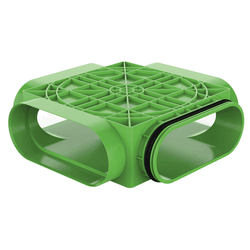DUCO DucoFlex floor/ceiling plenum, 3x oval
