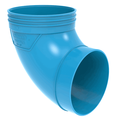 850083 VTZ PVC vent bocht 90gr BL 160 m/s
