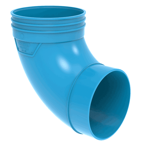 850085 VTZ PVC vent bocht 90gr BL 125 m/s