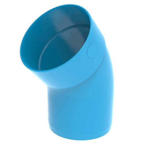850096 VTZ PVC vent bocht 45gr BL 160 m/s