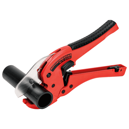 Shears for plastic pipes