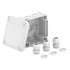Junction box with IP65 coupling nuts