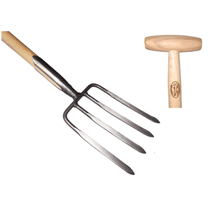 Garden fork with 4 prongs &amp; ash handle, 90 cm