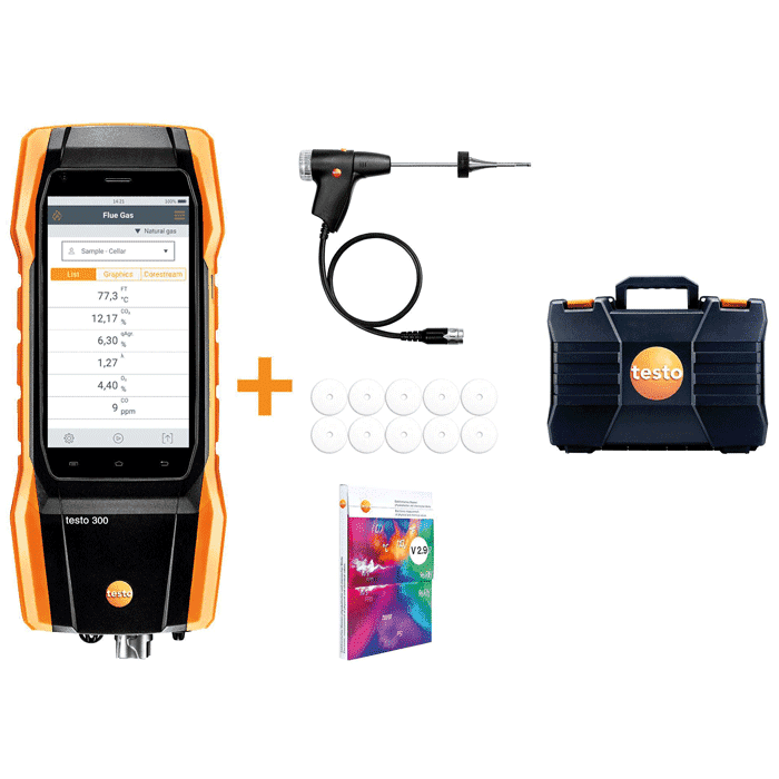 Testo 300 flue gas analyser set 1