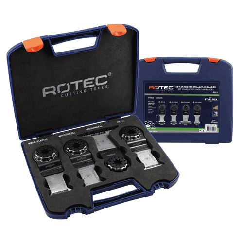 Rotec Starlock invalzaagbladen set, type 517 hout/metaal