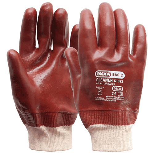 PVC handschoen met tricot manchet
