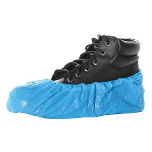 Disposable polyethylene shoe covers