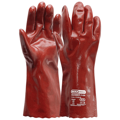 921076 Handschoen oliebest.rood 35cm Cat2
