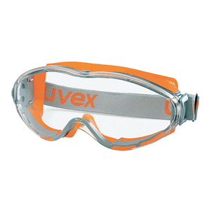 safety goggles, ultrasonic, orange/grey, adjustable.