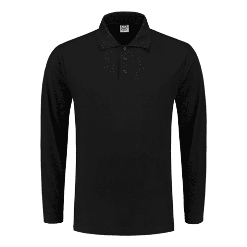 Tricorp polo shirt 100% cotton long sleeves - black