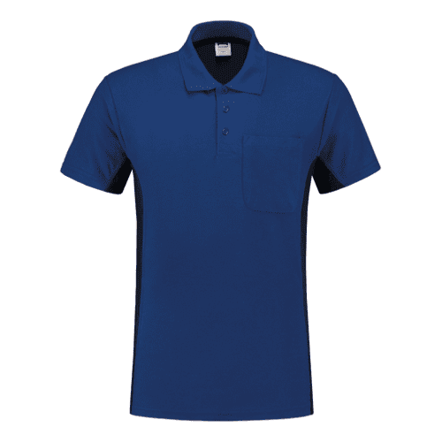 924811 Poloshirt bi-color S royalbl/navy