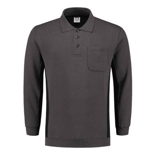 921824 Polosweater bi-color M grey-black