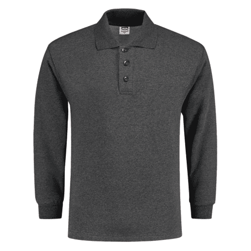Tricorp polosweater zonder boord antracite melange (301004)