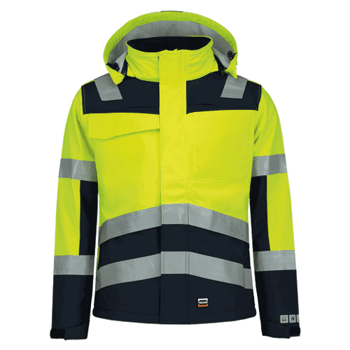 Tricorp softshell jack Multinorm bicolor yellow ink, maat L