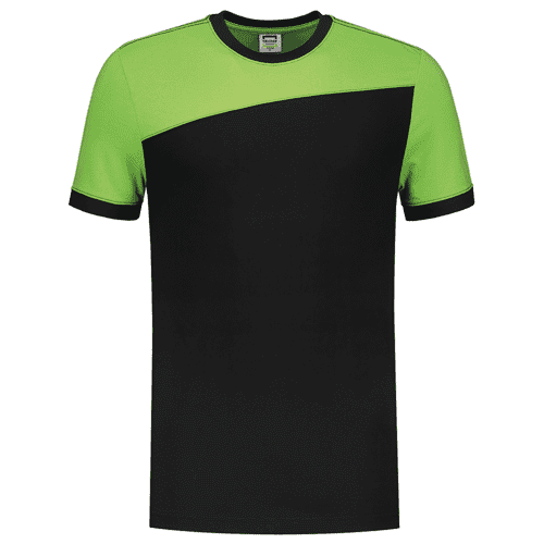 924033 T-shirt bicolor blacklime xxl