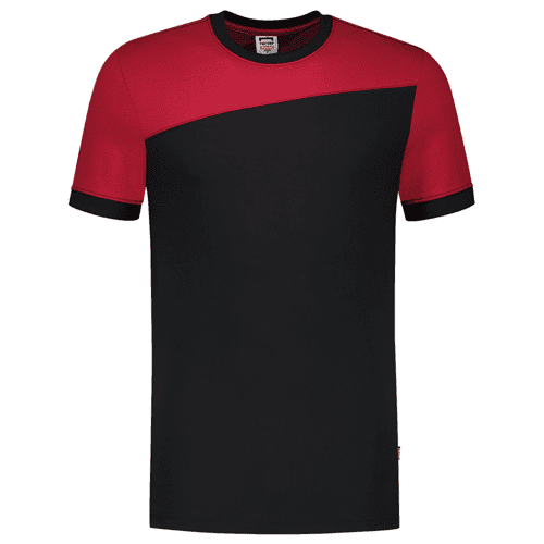 924041 T-shirt bicolor black red s