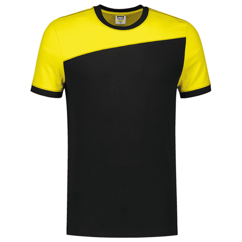 924048 T-shirt bicolor black yellow m