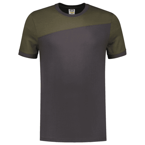 924057 T-shirt bicolor dgrey army xxl