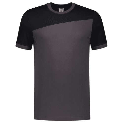 Tricorp T-shirt Bicolor Contrasting Seams - dark grey/black