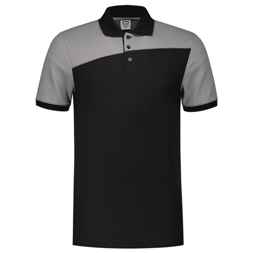 924097 Poloshirt bicolor blackgrey s