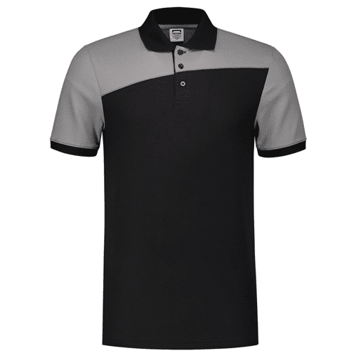 Tricorp polo shirt Bicolor seams - black/grey