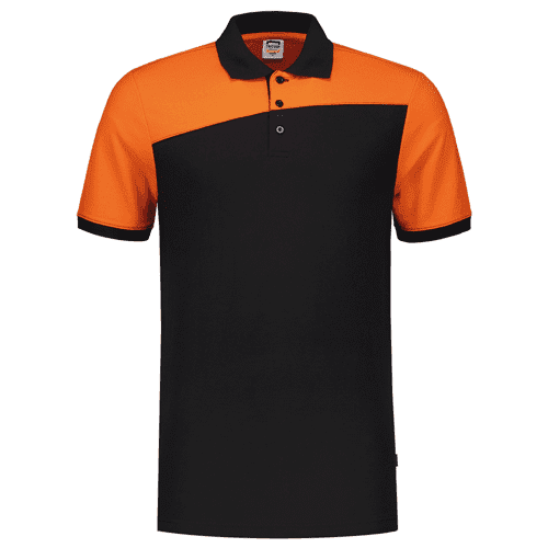 Tricorp poloshirt Bicolor naden - black/orange