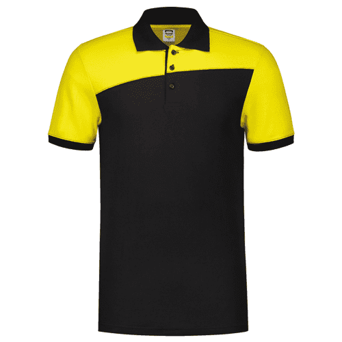 924121 Poloshirt bicolor black yellow m