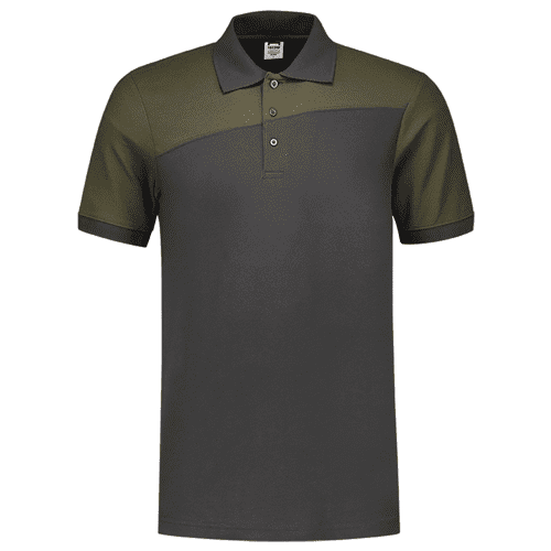 924130 Poloshirt bicolor dgrey army xxl