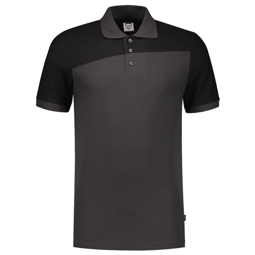 924136 Poloshirt bicolor dgrey black xxl