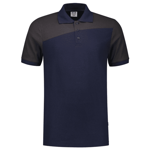 924146 Poloshirt bicolor ink dgrey s