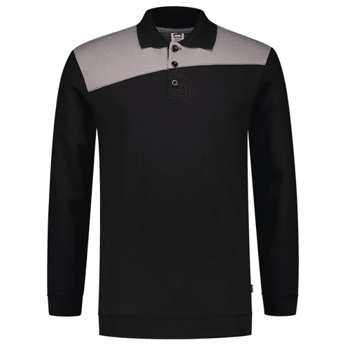 924172 Polosweater bicolor blackgrey xxl