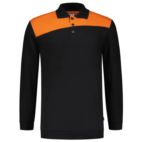 Tricorp polo sweater Bicolor seams - black/orange