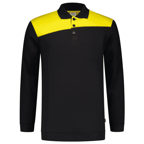 Tricorp polosweater bicolor naden, black-yellow
