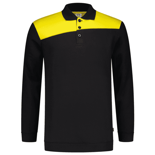 924192 Polosweater bicolor black yellow l