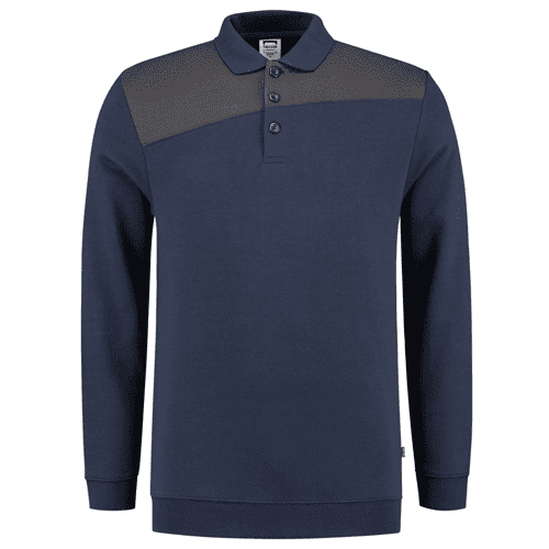 924218 Polosweater bicolor ink dgrey s