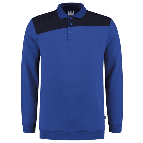 924238 Polosweater bicolor royalnavy xxl