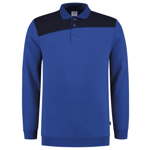 Tricorp polosweater Bicolor naden - royal blue/navy